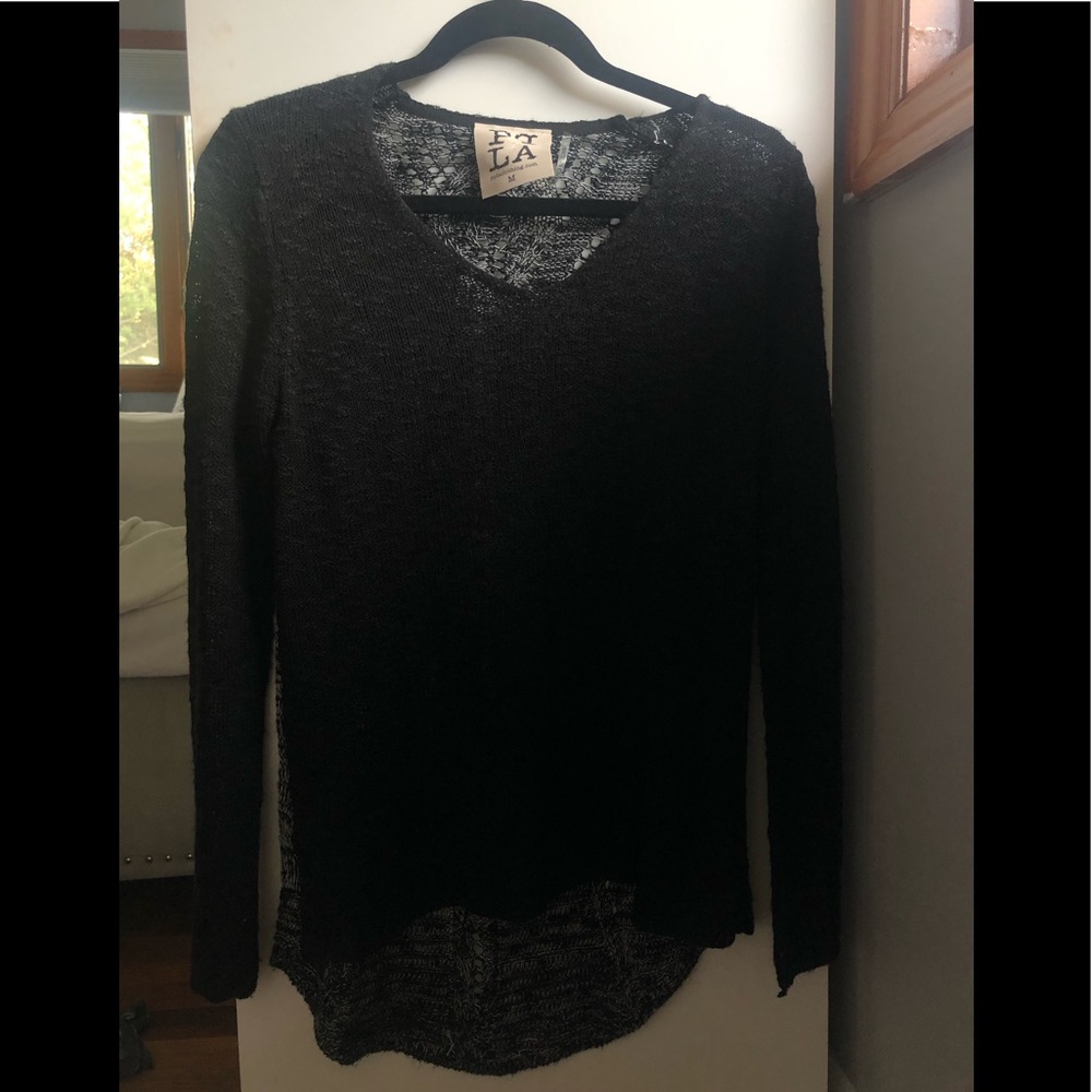 PPLA: Black and grey light weight sweater
